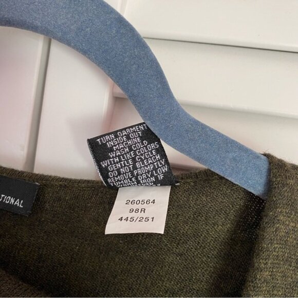 Moda International cashmere blend asymmetrical neckline sweater dress size small - Picture 5 of 5